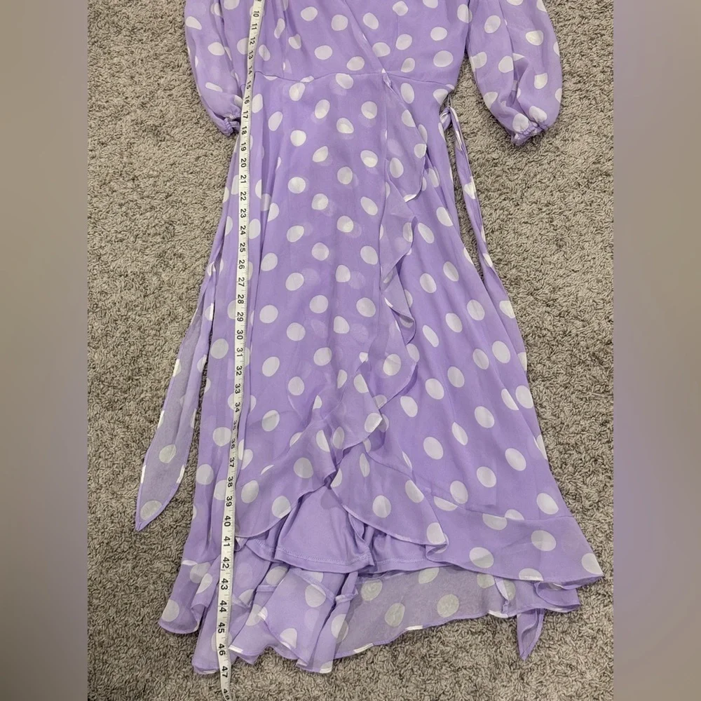 Danny‎ & Nicole Lavender Polka Dot Midi Dress